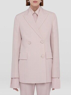 Jil Sander Tailored Double-Breasted Women's Blazer - Pale Pink Size 12(42) BNWT
